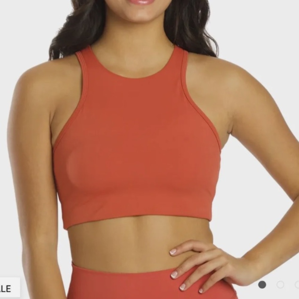 Allfenix Rise Racerback Yoga Sports Bra rust